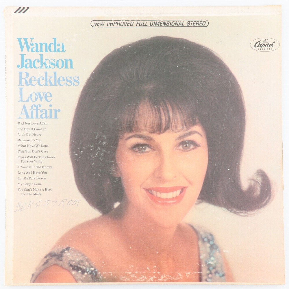 Wanda Jackson – Reckless Love Affair - 1967 Country 12" Vinyl LP Record ST8-2704